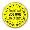 Geprüft nach VDE 0702 DIN EN 50699, gelb