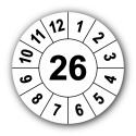 Jahresprüfplakette mit zweistelliger Jahreszahl, 2026