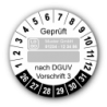 Geprüft … nach DGUV Vorschrift 3, weiß (zum Selbstbeschriften), mit Wunschtext
