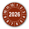 Jahresprüfplakette mit vierstelliger Jahreszahl, 2026