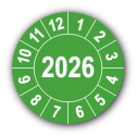 Jahresprüfplakette mit vierstelliger Jahreszahl, 2026