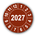 Jahresprüfplakette mit vierstelliger Jahreszahl, 2027