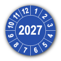 Jahresprüfplakette mit vierstelliger Jahreszahl, 2027