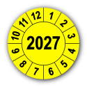 Jahresprüfplakette mit vierstelliger Jahreszahl, 2027