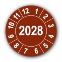 Jahresprüfplakette mit vierstelliger Jahreszahl, 2028