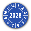 Jahresprüfplakette mit vierstelliger Jahreszahl, 2028