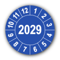 Jahresprüfplakette mit vierstelliger Jahreszahl, 2029