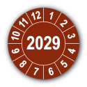 Jahresprüfplakette mit vierstelliger Jahreszahl, 2029