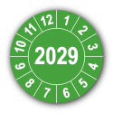 Jahresprüfplakette mit vierstelliger Jahreszahl, 2029