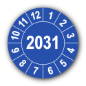 Jahresprüfplakette mit vierstelliger Jahreszahl, 2031