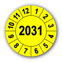 Jahresprüfplakette mit vierstelliger Jahreszahl, 2031