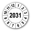 Jahresprüfplakette mit vierstelliger Jahreszahl, 2031