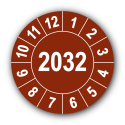 Jahresprüfplakette mit vierstelliger Jahreszahl, 2032