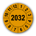 Jahresprüfplakette mit vierstelliger Jahreszahl, 2032