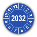 Jahresprüfplakette mit vierstelliger Jahreszahl, 2032