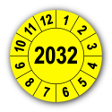 Jahresprüfplakette mit vierstelliger Jahreszahl, 2032