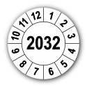 Jahresprüfplakette mit vierstelliger Jahreszahl, 2032