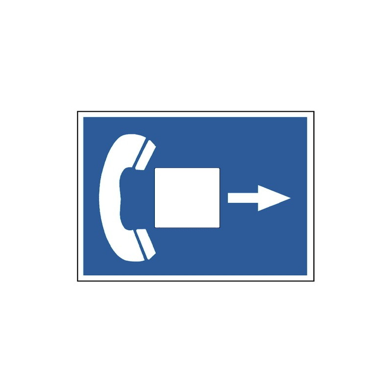 Telefonsymbol (mit Pfeil und Schreibfläche)