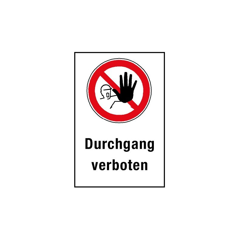 Kombischild „Durchgang verboten“ - D-P006