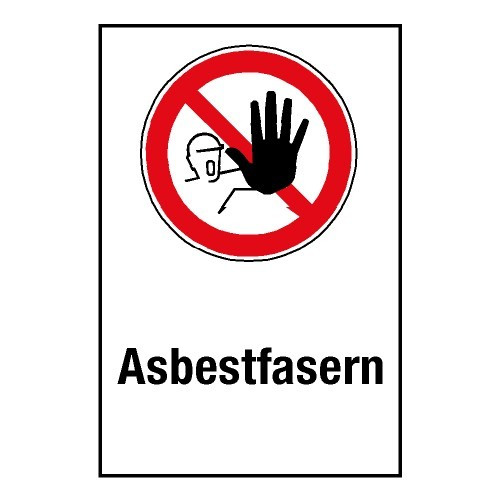 Kombischild „Asbestfasern“ - D-P006