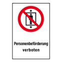 Kombischild „Personenbeförderung verboten“ - P027