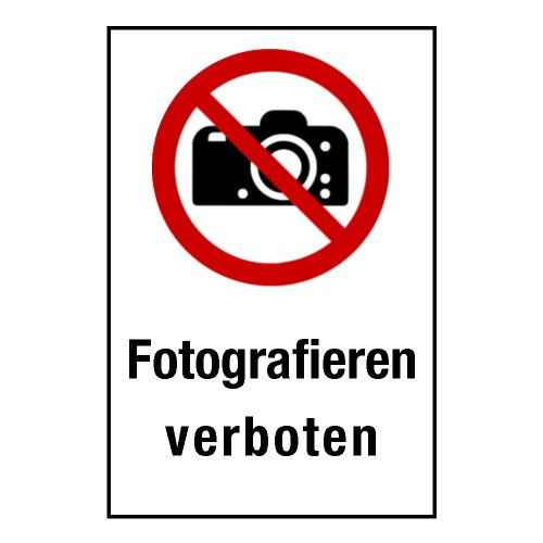 Kombischild „Fotografieren verboten“ - P029