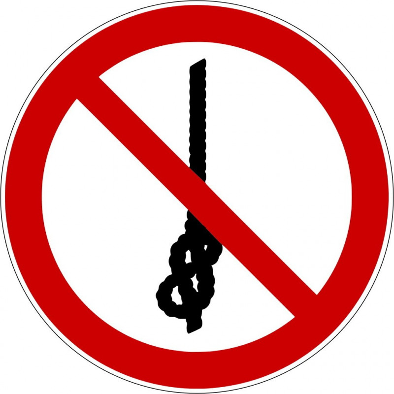 Knoten von Seilen verboten - P030