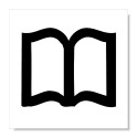 Piktogramm „Bücherei, Leseraum“