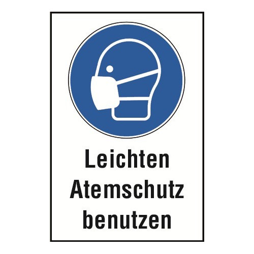 Kombischild „Leichten Atemschutz benutzen“ - DIN EN ISO 7010 - M016