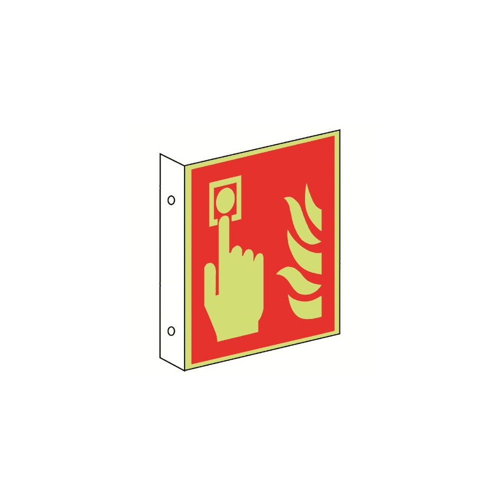 Brandschutzschild Brandmelder ASR/ISO Kunststoff 200x200mm 