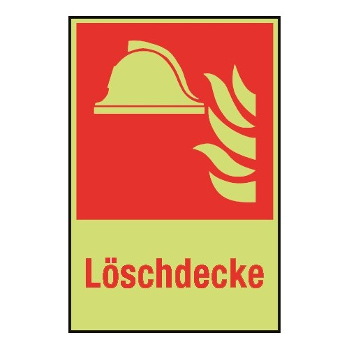 Kombischild: Löschdecke - F004