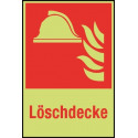 Kombischild: Löschdecke - F004