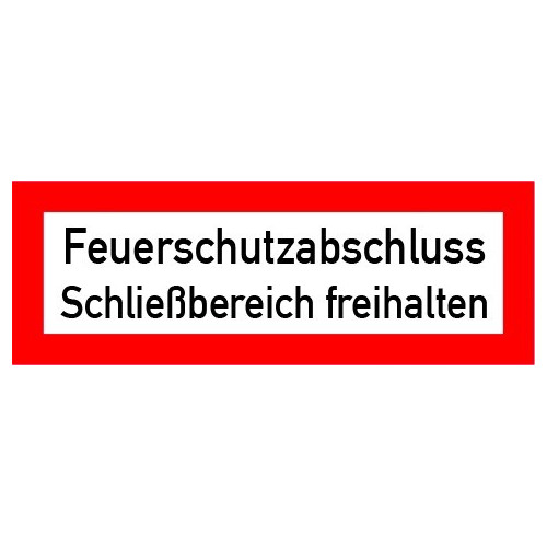 Feuerschutzabschluss, Schließbereich freihalten