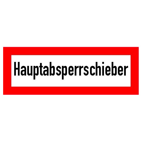 Hauptabsperrschieber