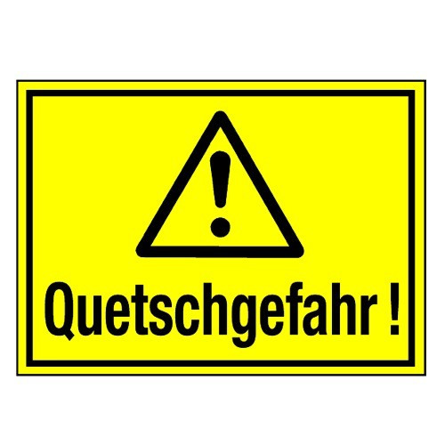 Quetschgefahr! (mit Symbol W001)