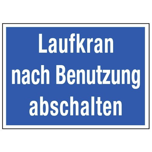 Laufkran nach Benutzung abschalten