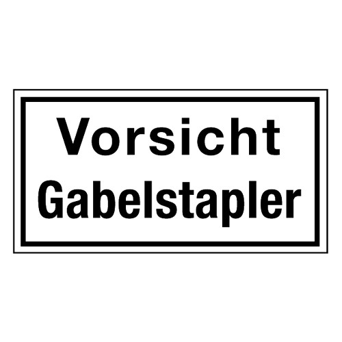 Schild Warnung vor Flurförderzeugen Gabel-Stapler ASR A1.3 DIN EN ISO 7010 W014 