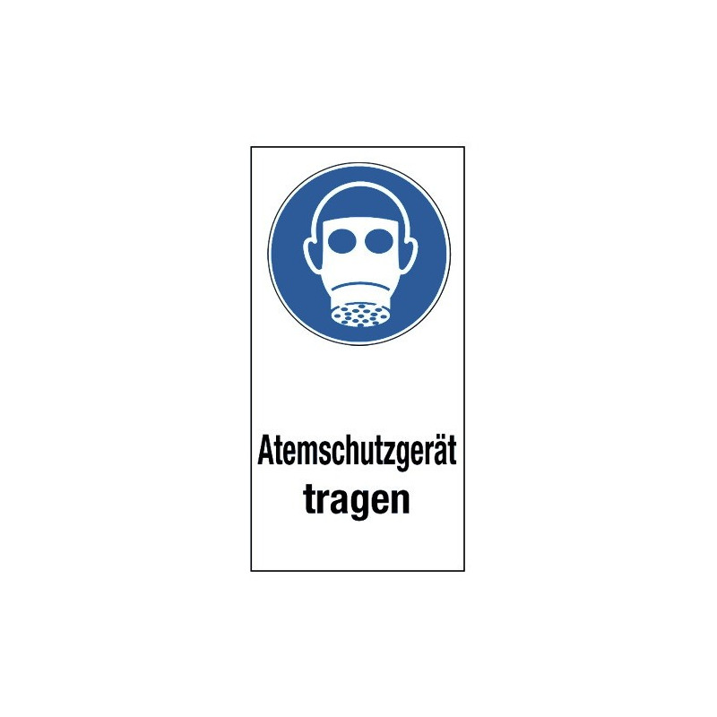 Kombischild „Atemschutzgerät tragen“ (mit Symbol M017)
