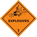 Gefahrgut-Aufkleber Klasse 1: Explosive Stoffe und Gegenstände