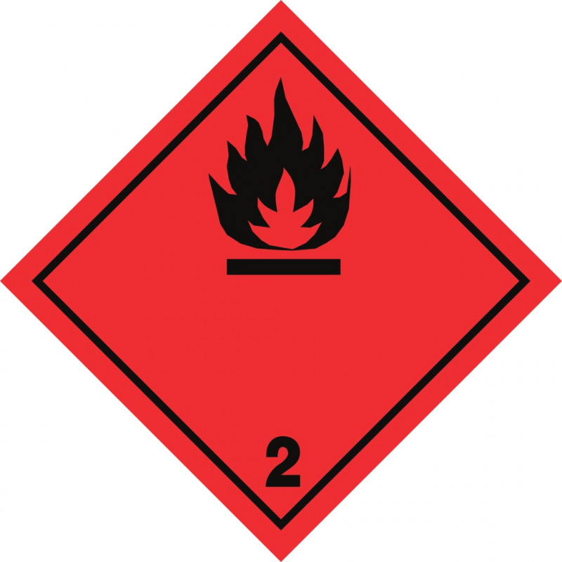 Gefahrgut-Aufkleber Klasse 2.1: Entzündbare Gase