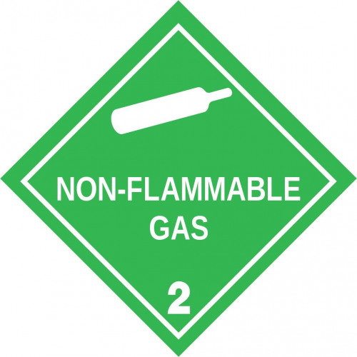 Gefahrgut-Aufkleber (weiß) Klasse 2.2: Nicht entzündbare, nicht giftige Gase