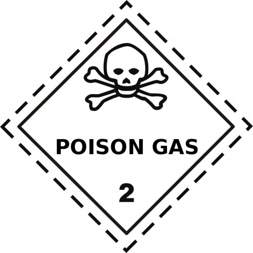 Gefahrgut-Aufkleber Klasse 2.3: Giftige Gase