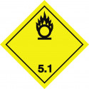 Gefahrgut-Aufkleber Klasse 5.1: Entzündend (oxidierend) wirkende Stoffe