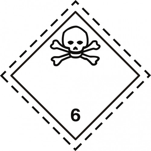 Gefahrgut-Aufkleber Klasse 6.1: Giftige Stoffe