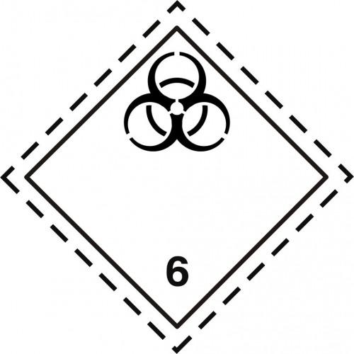 Gefahrgut-Aufkleber Klasse 6.2: Ansteckungsgefährliche Stoffe