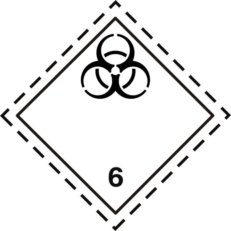Gefahrgut-Aufkleber Klasse 6.2: Ansteckungsgefährliche Stoffe