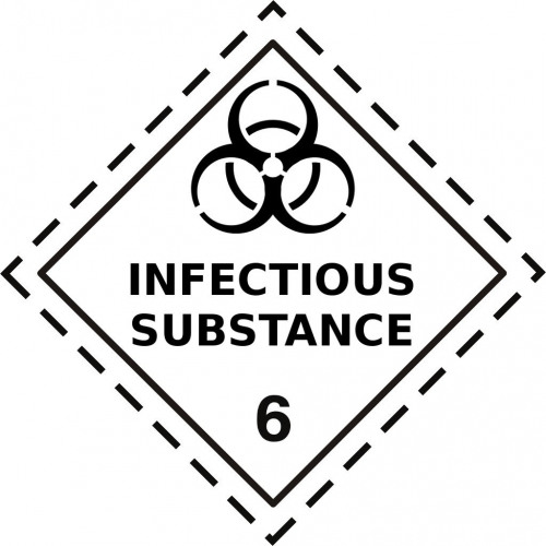 Gefahrgut-Aufkleber Klasse 6.2: Ansteckungsgefährliche Stoffe