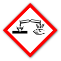 Gefahrstoff-Piktogramm „Ätzwirkung“ GHS05