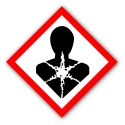 Gefahrstoff-Piktogramm „Gesundheitsgefahr“ GHS08