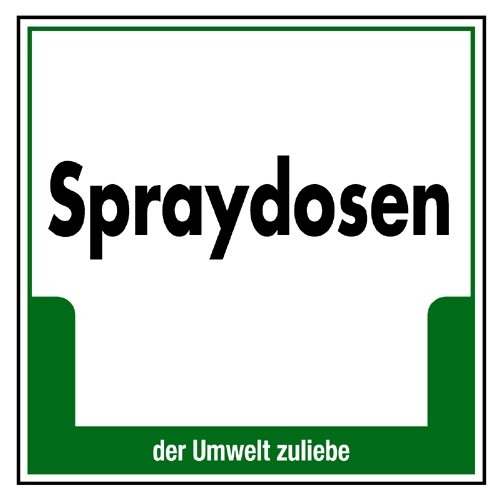 Umweltschild „Spraydosen“